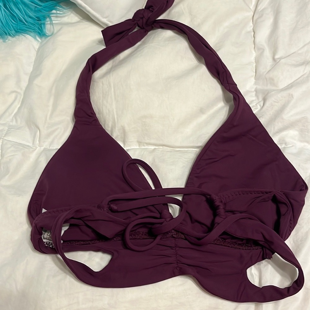 maroon bikini top - Picture 2 of 2